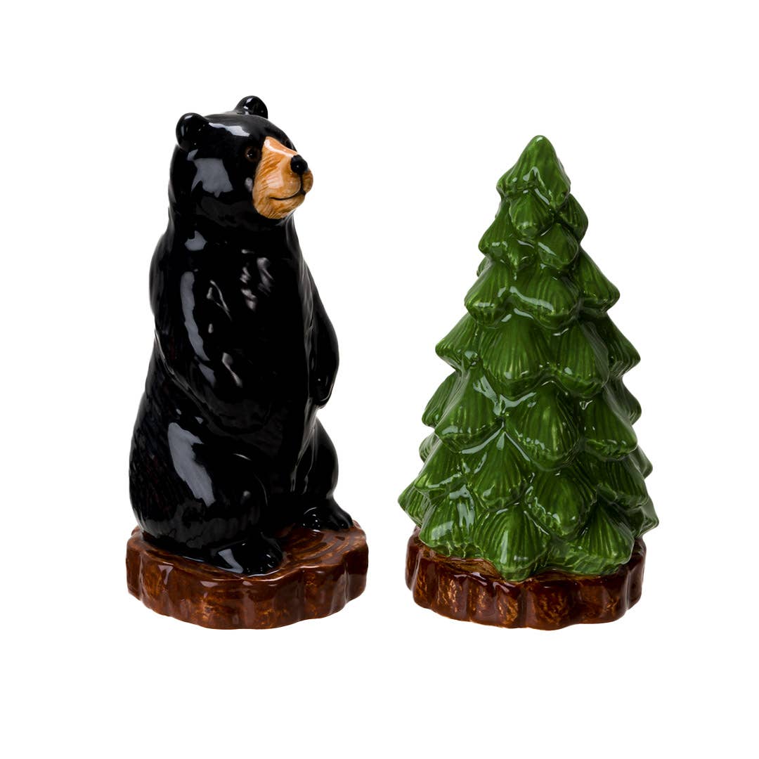 Bear Necessities – Black Bear Ceramic Salt & Pepper Shaker Set