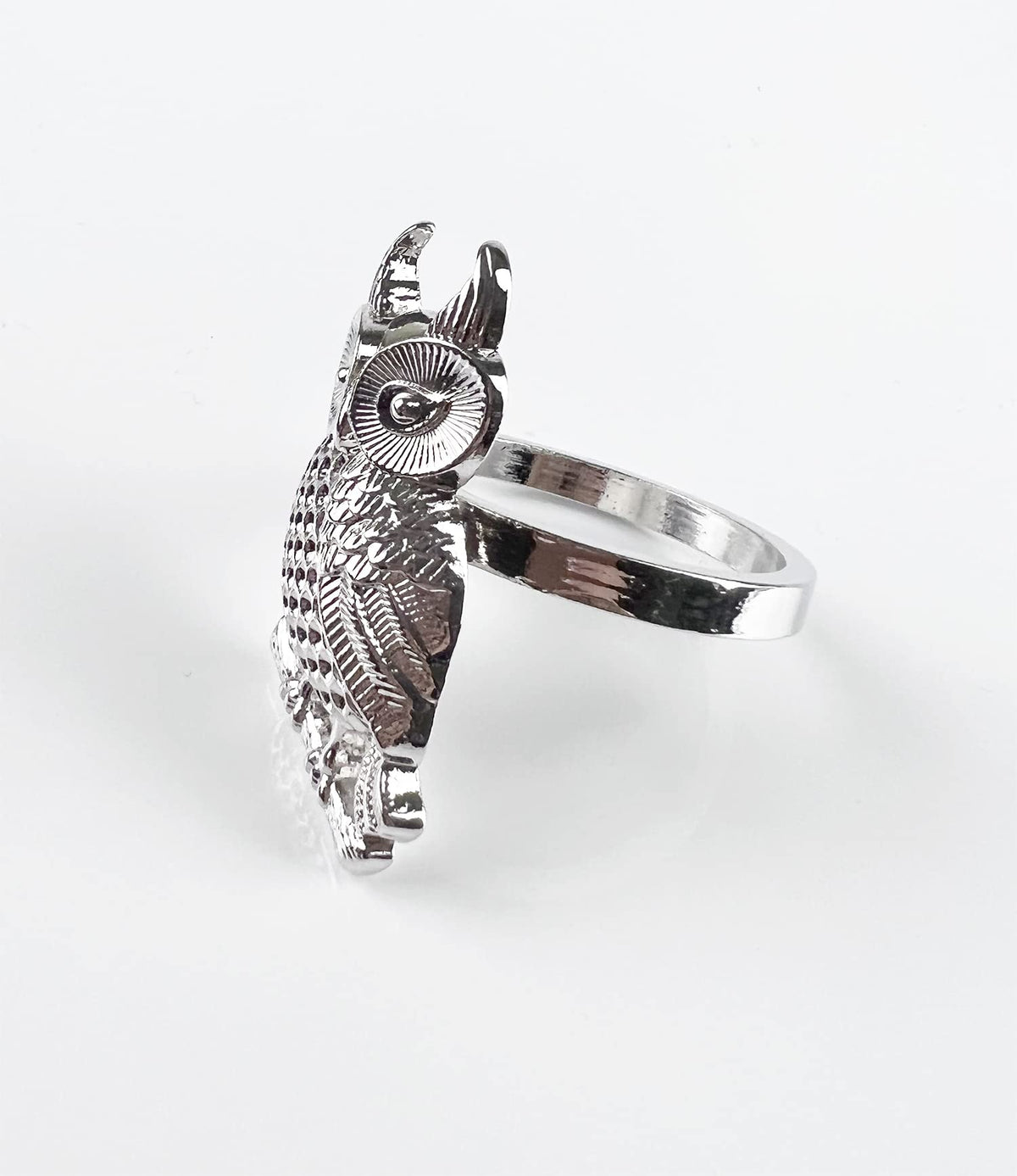 Perched Owl Metal Napkin Rings