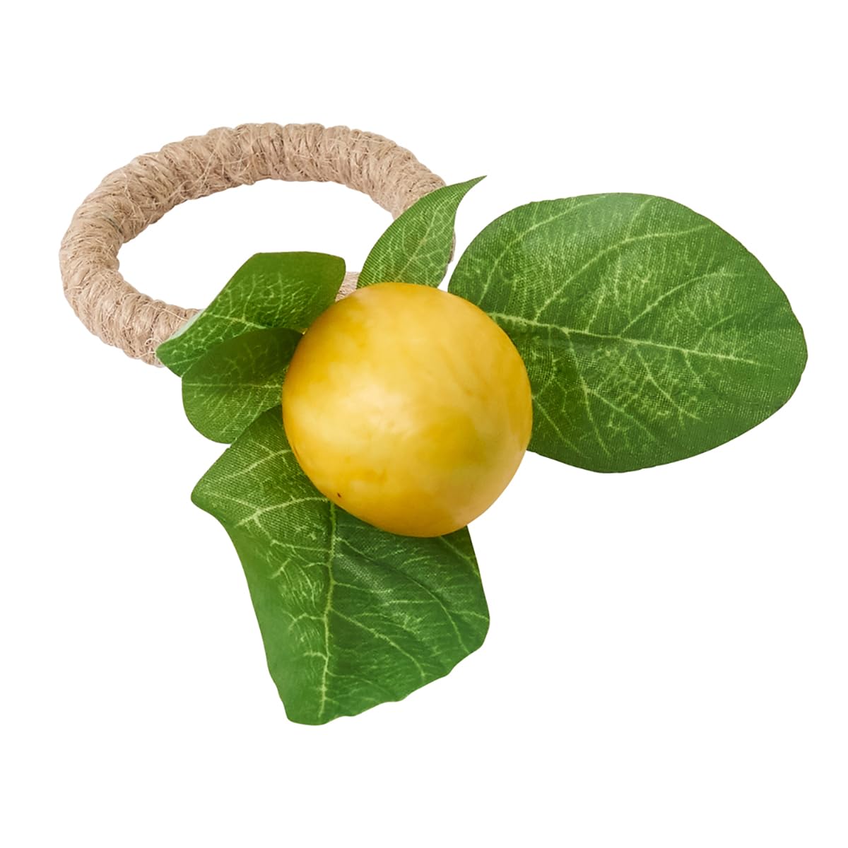 Decorative Lemon with Vine Design Napkin Rings