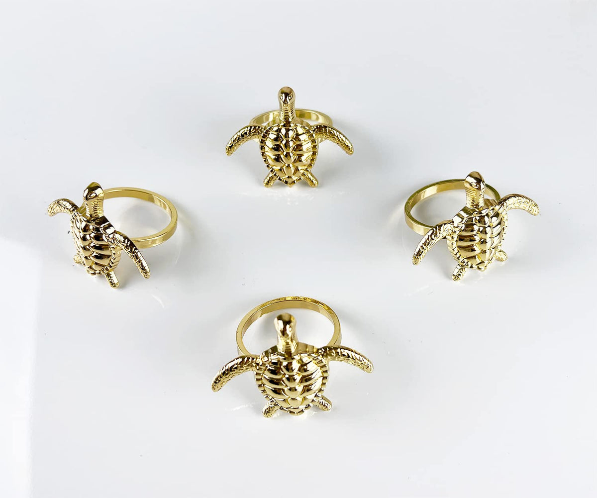 Nature's Touch Sea Turtle Metal Napkin Rings