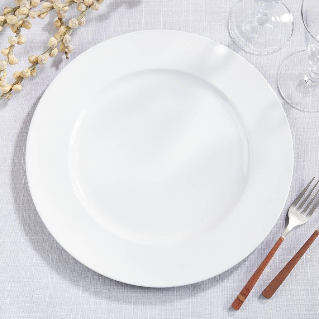 Fennco Styles Classic Rustic Deisgn Holiday Decorative Charger Plates 13" Round, Set of 4
