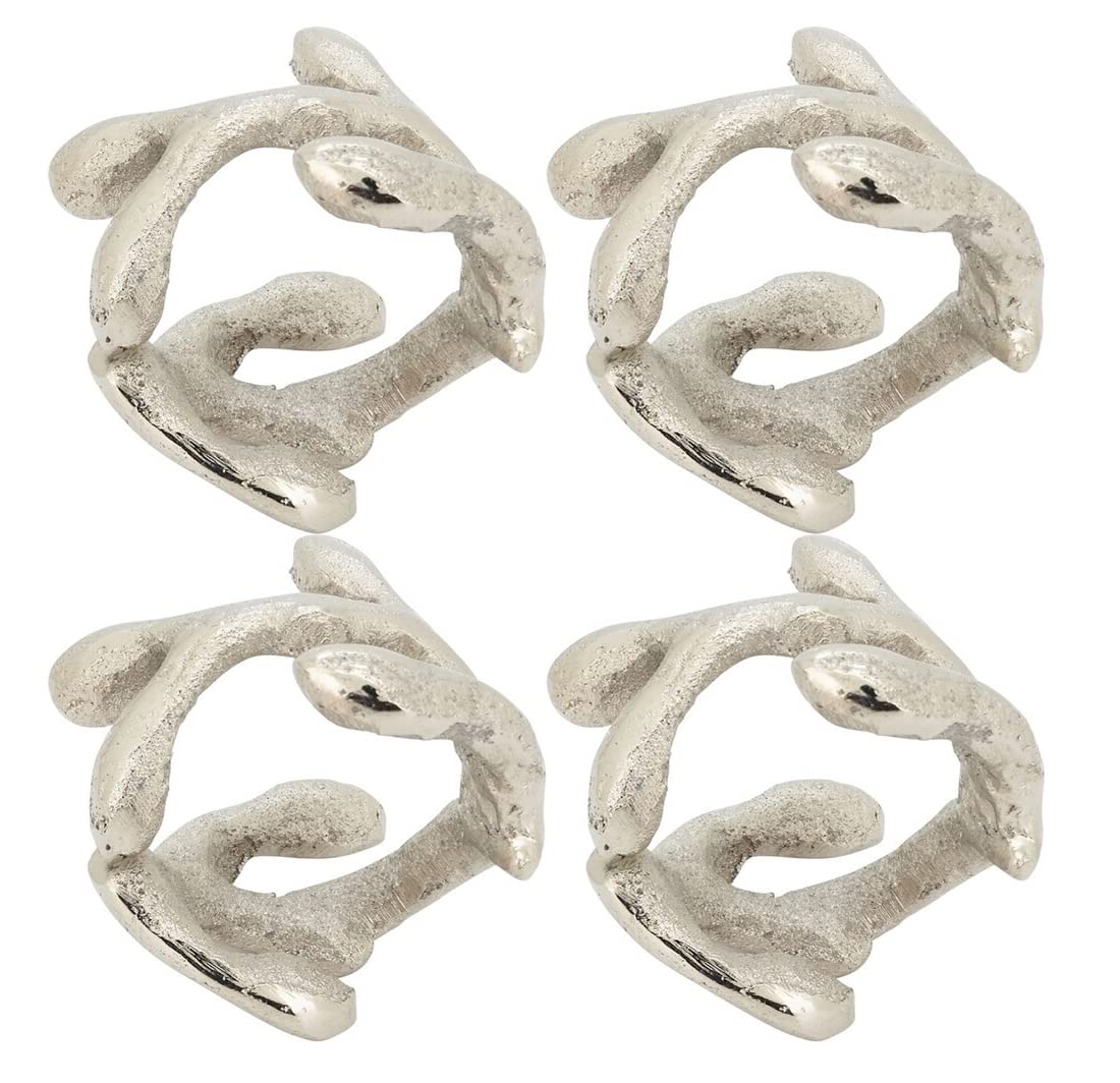 Modern Twigs Aluminum Napkin Rings