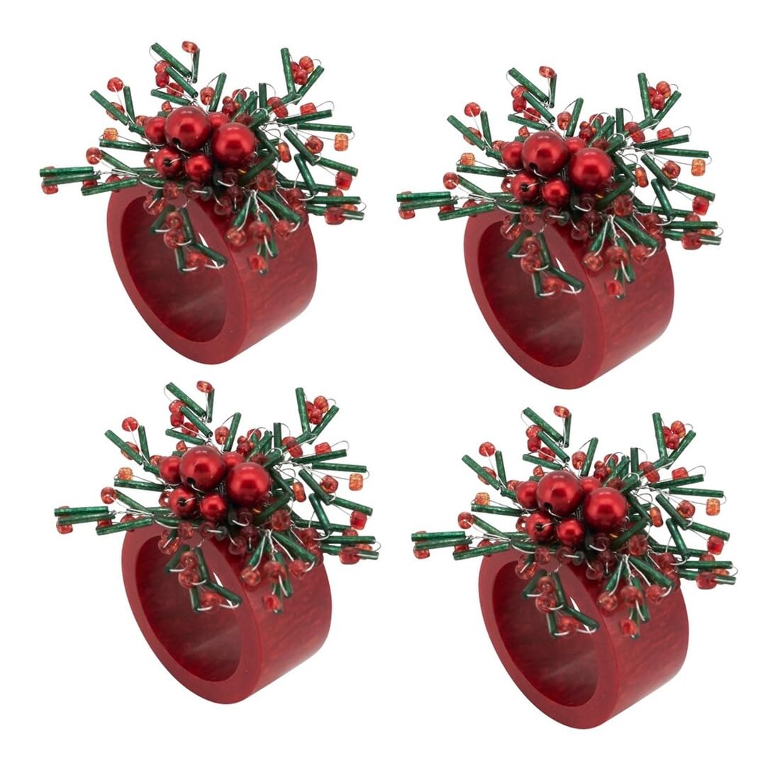 Finery Beaded Holiday Napkin Rings