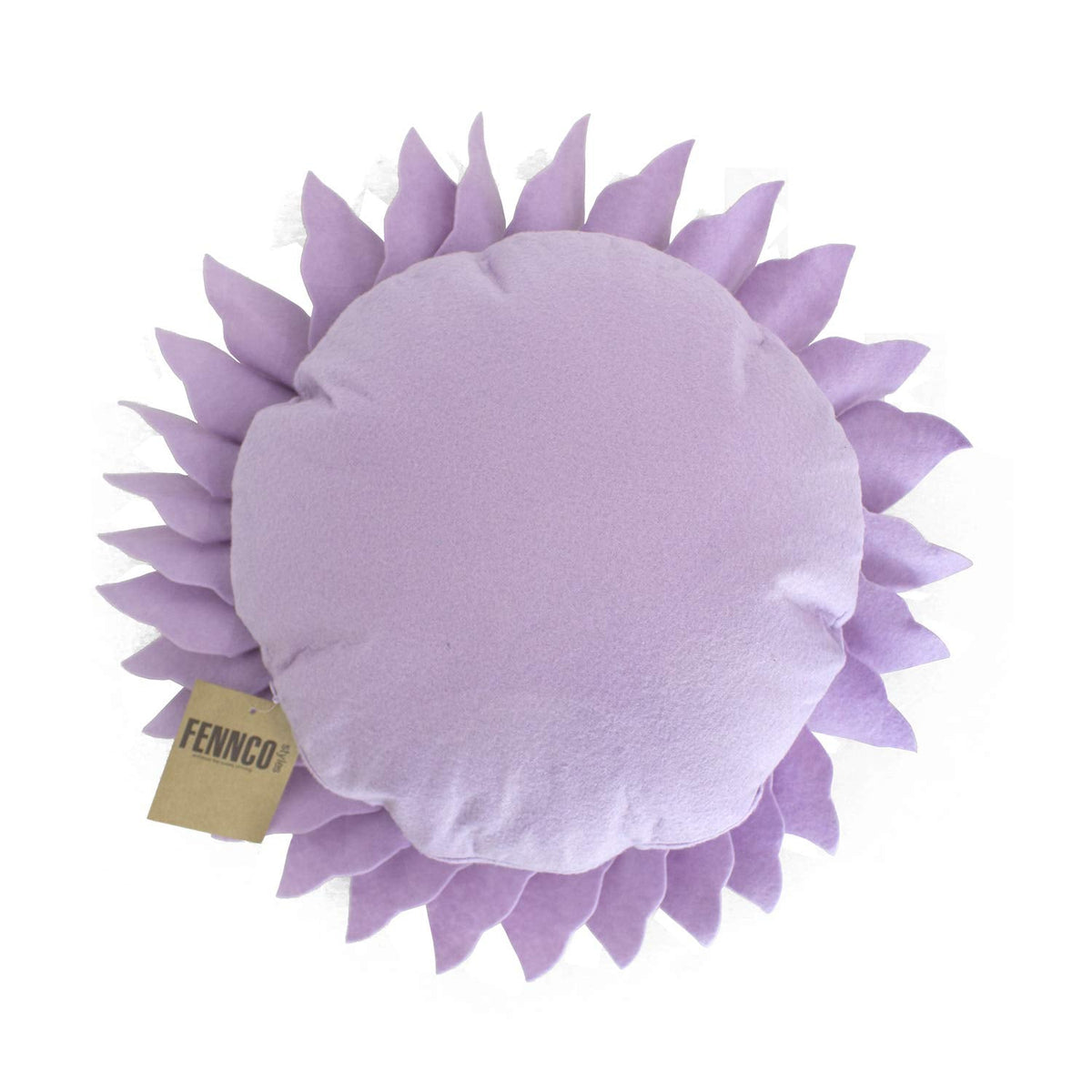 Fennco Styles Handmade Garden 3D Sunflower Decorative Filled Throw Pillow 13" Round - Gold Floral Pillow for Couch, Living Room and Bedroom Décor