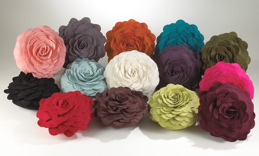 Eva's Flower Garden Decorative Throw Pillow (13" Round)