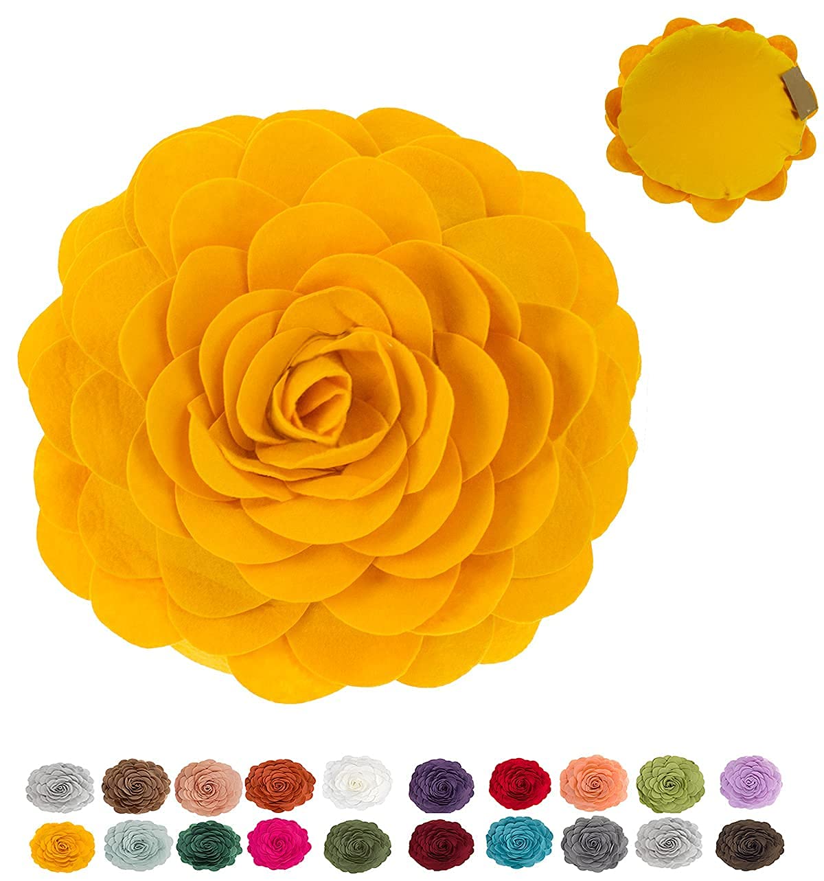 Eva's Flower Garden Decorative Throw Pillow (16" Round - Cover Only)
