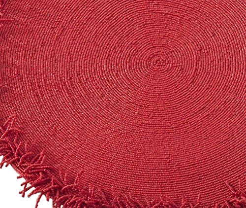 Isla Handmade Glass Beaded Design 15-inch Round Placemat
