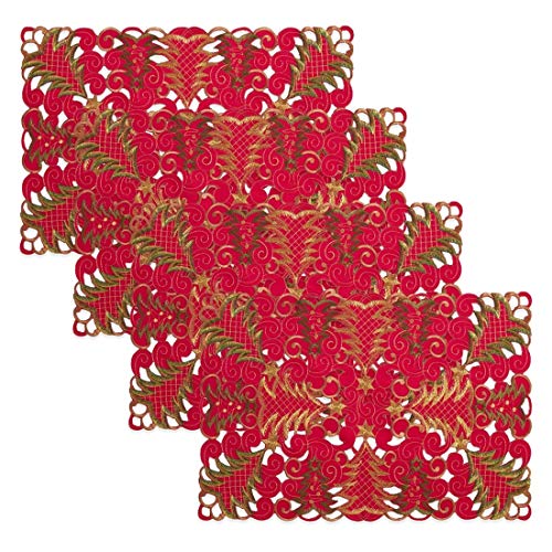 Embroidered Christmas Tree Cutwork Tablecloths
