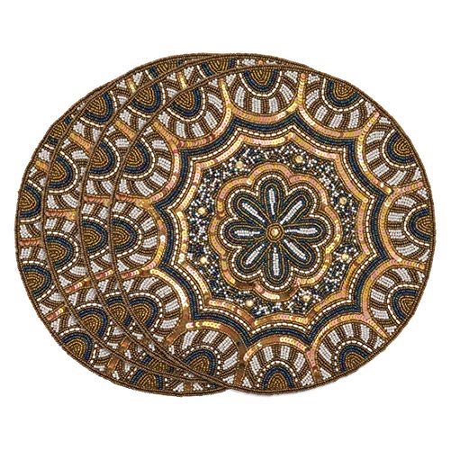 Hand Beaded Elegant Floral Placemat