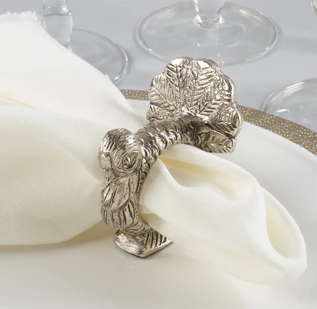 Turkey Design Aluminum Decorative Napkin Rings