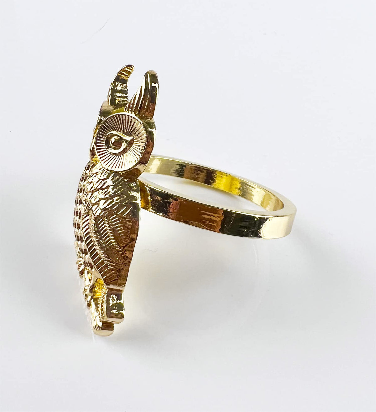 Perched Owl Metal Napkin Rings