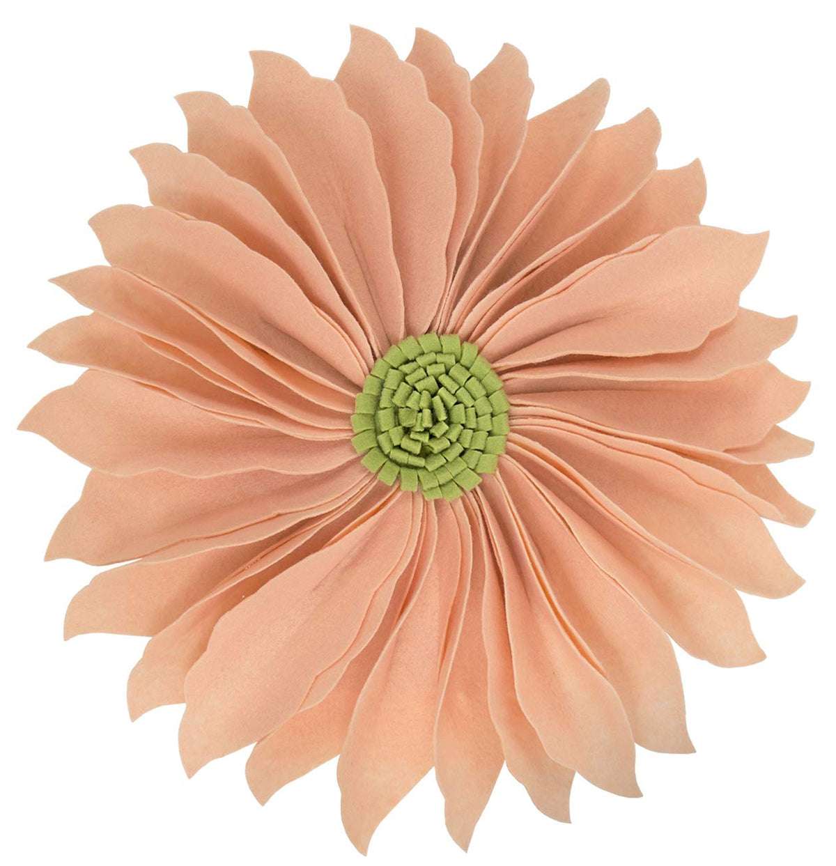 Fennco Styles Handmade Garden 3D Sunflower Decorative Filled Throw Pillow 13" Round - Gold Floral Pillow for Couch, Living Room and Bedroom Décor