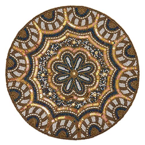 Hand Beaded Elegant Floral Placemat