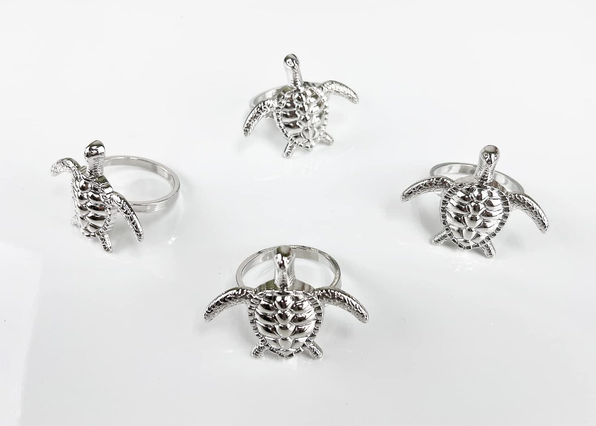 Nature's Touch Sea Turtle Metal Napkin Rings