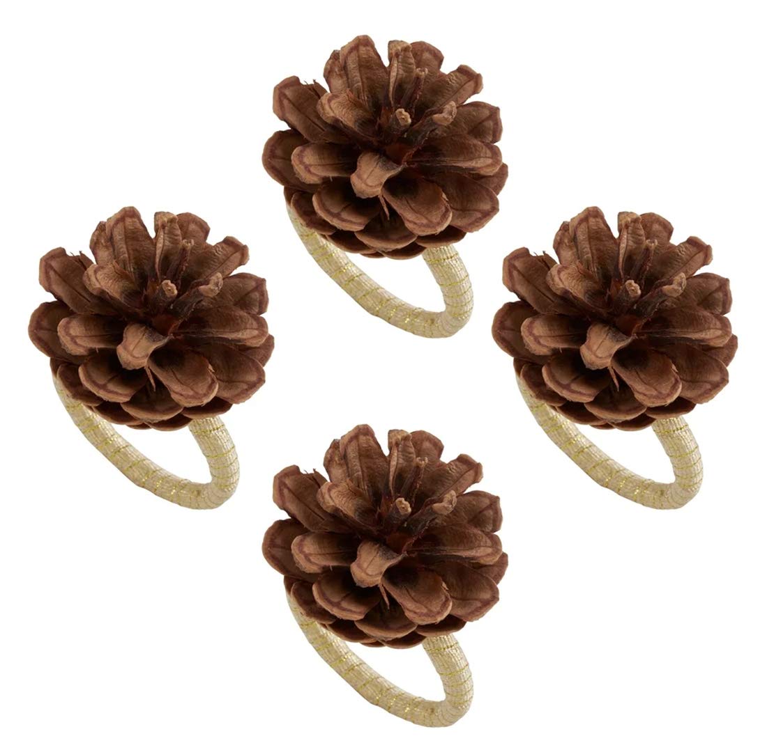 Natural Pine Cone Decorative Napkin Rings