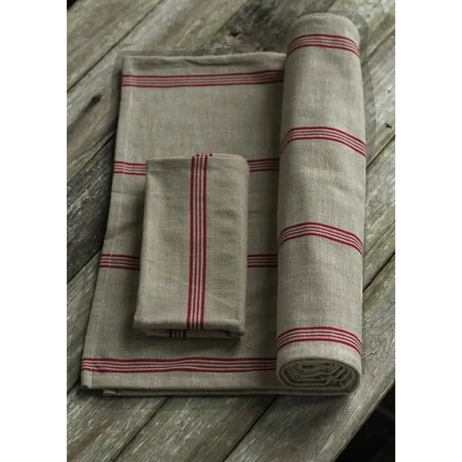 Cotton Red Striped Runner