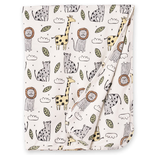 Couverture de poussette pour bébé en bambou Safari Snuggles Jungle