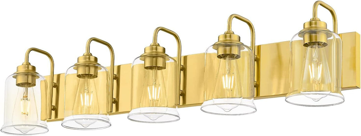 Lampada da bagno in stile rustico con paralume in vetro