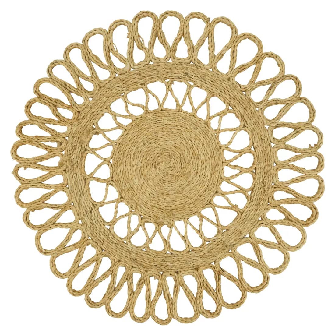 Handwoven Loopy Jute Placemats 16" Round