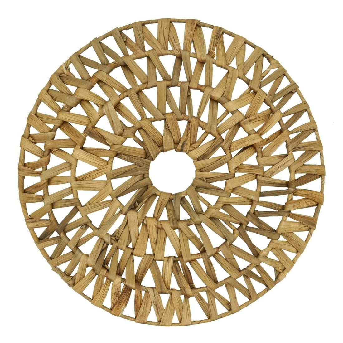 Woven Water Hyacinth Hollow Out Placemat 15" Round