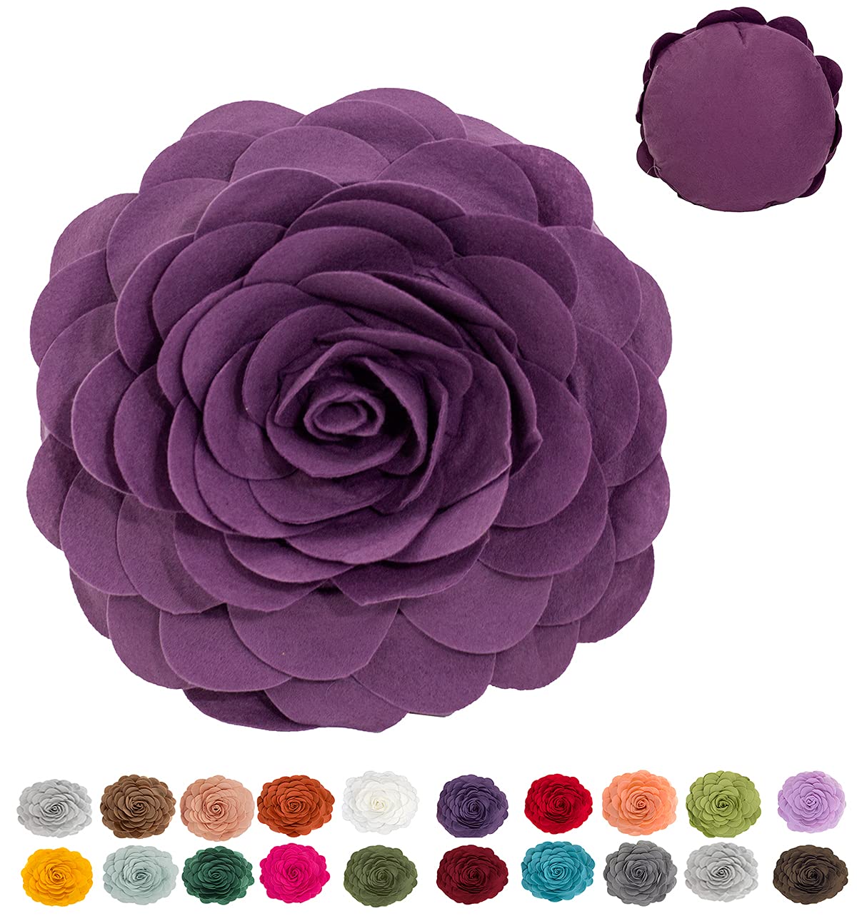 Eva's Flower Garden Decorative Throw Pillow (16" Round - Cover Only)