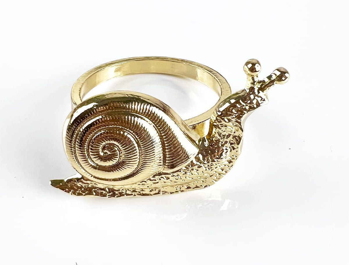 Nature's Touch Snail Metal Napkin Rings