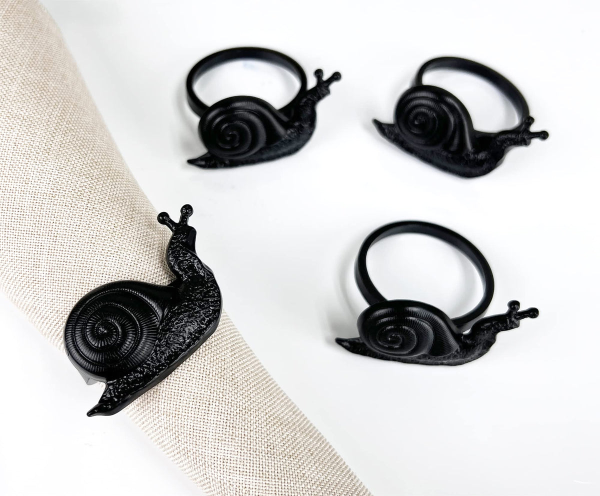 Nature's Touch Snail Metal Napkin Rings