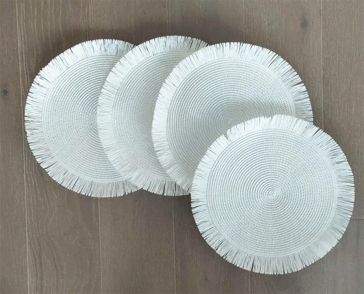 Handwoven Fringe Boho Placemats