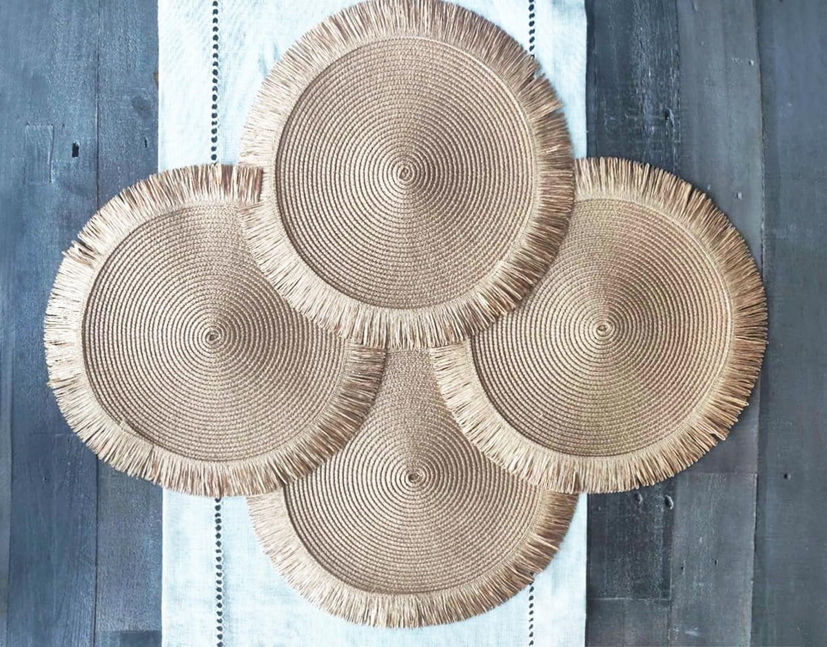 Handwoven Fringe Boho Placemats
