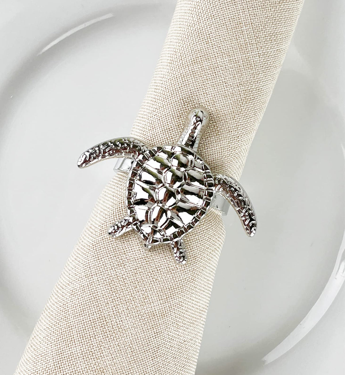Nature's Touch Sea Turtle Metal Napkin Rings