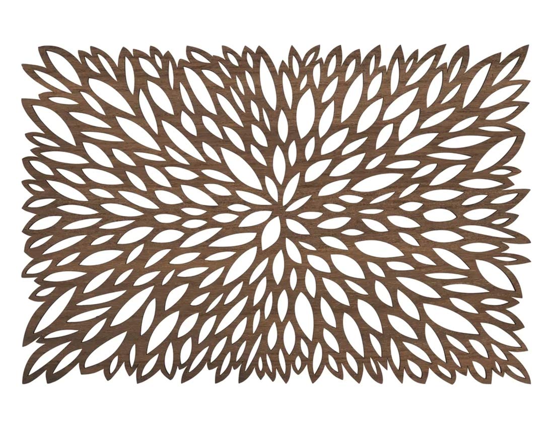 Unique Engineered Wood Laser Cut Placemats 12"x18" Rectangular