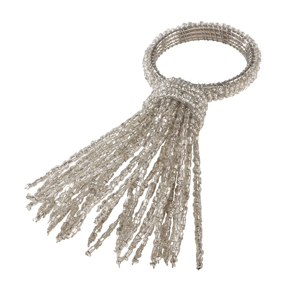 Hand Beaded Spray Design Decorative Napkin Rings