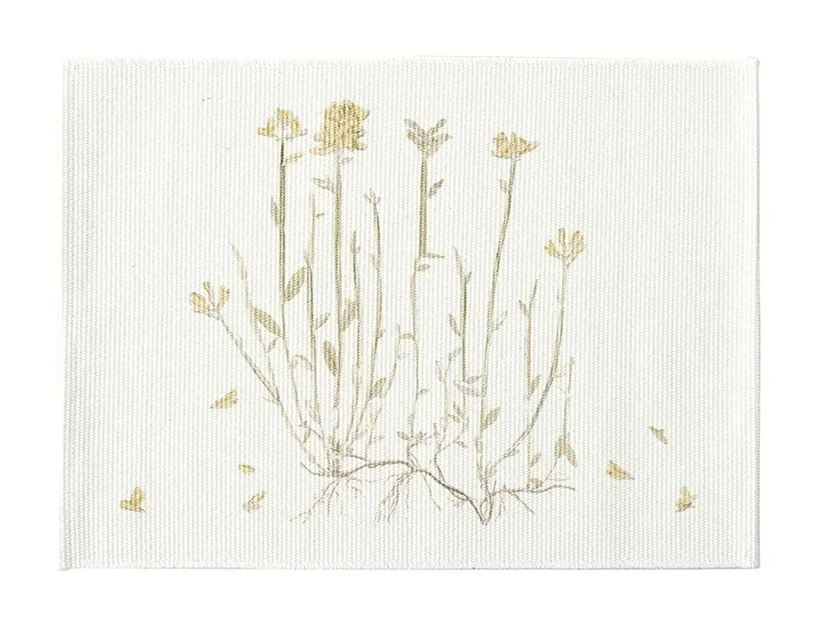 Botanical Floral Print Cotton Blend Woven Table Placemats