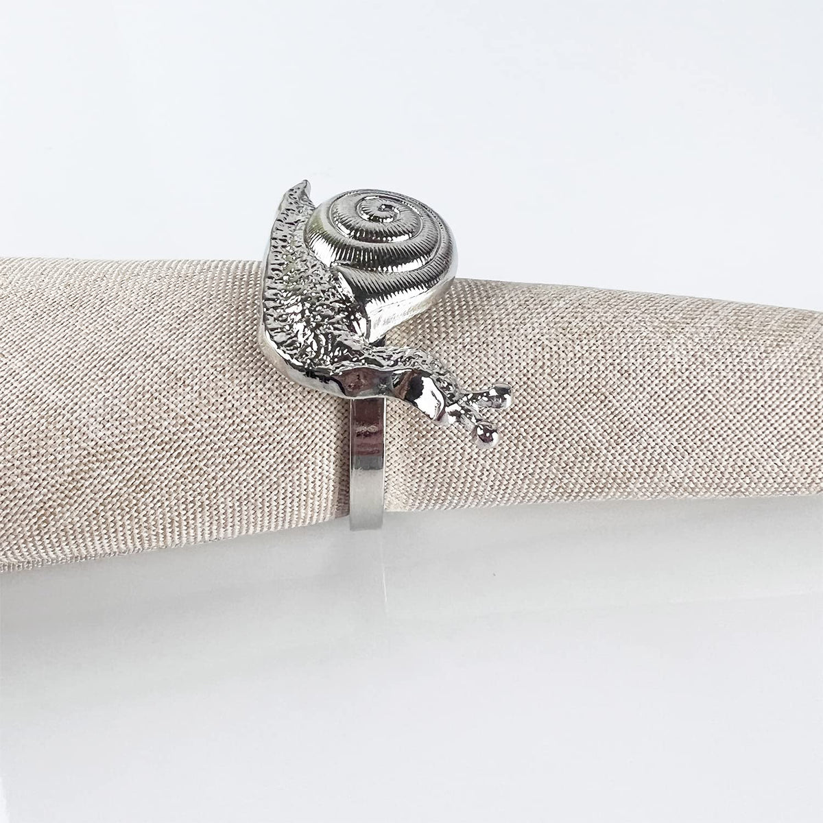 Nature's Touch Snail Metal Napkin Rings
