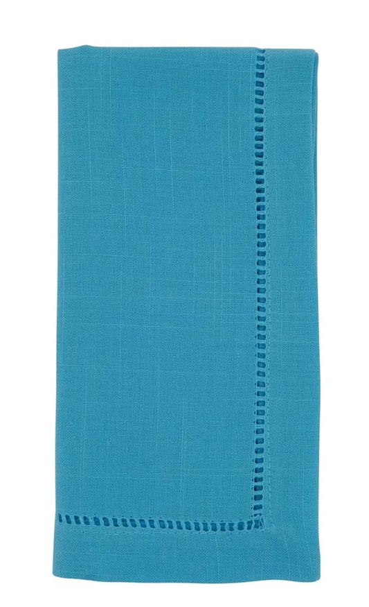 Serviettes de table carrées classiques à ourlet ajouré de 50 cm