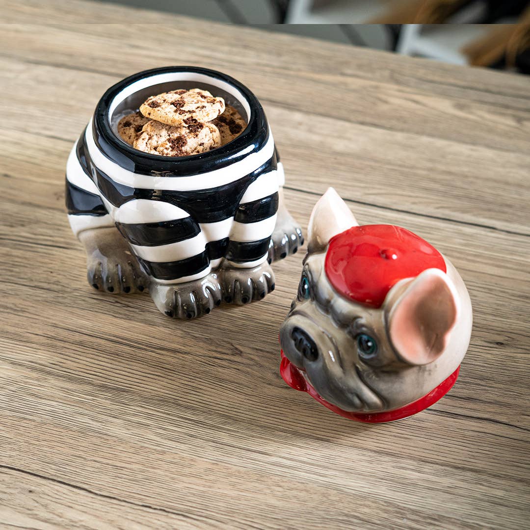Biscuit the Bad Boy Frenchie Cookie Jar