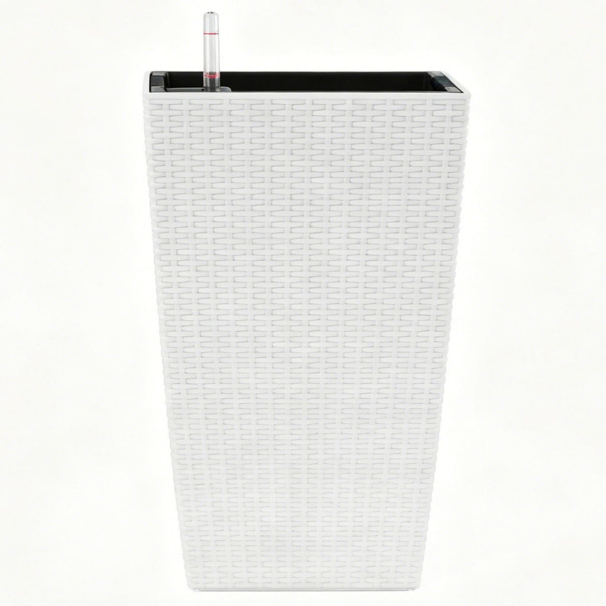Grande jardinière carrée avec système d'arrosage automatique pour la maison et le jardin (lot de 2) - Blanc