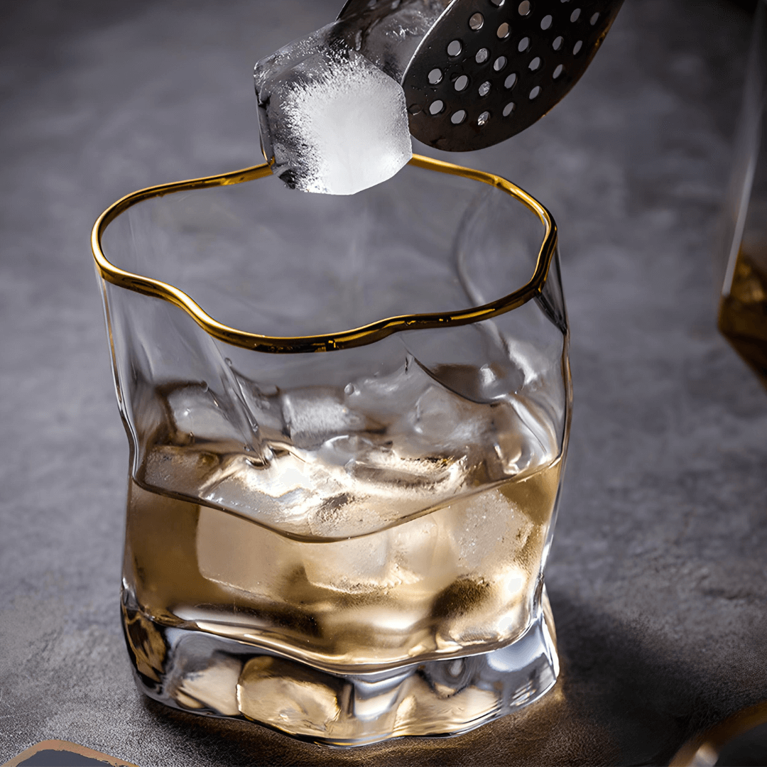 Bicchiere da whisky in cristallo giapponese Gold Hoshi