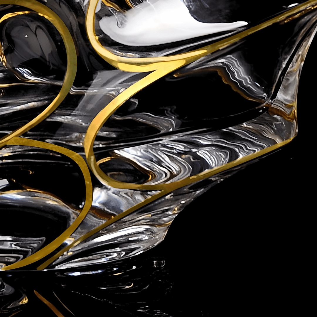 Verre à whisky en cristal japonais Gold Line Storm