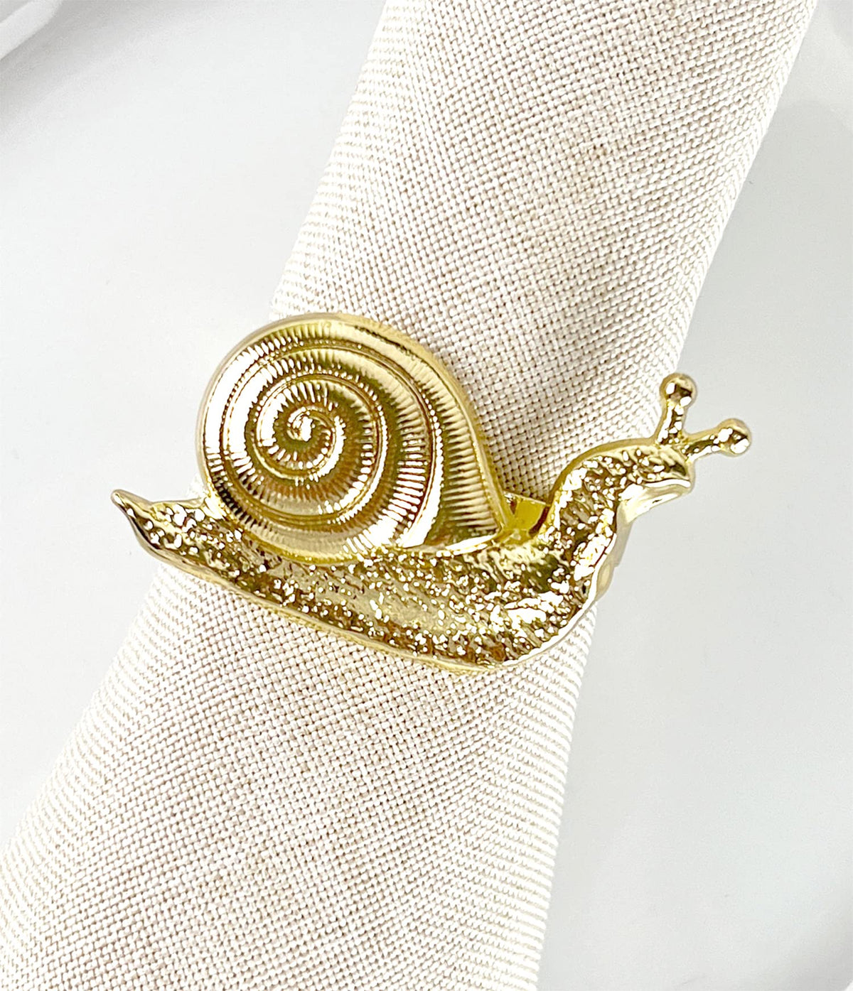 Nature's Touch Snail Metal Napkin Rings