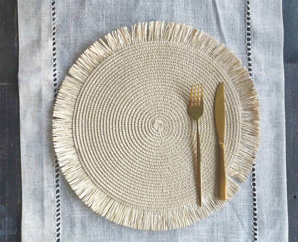 Handwoven Fringe Boho Placemats