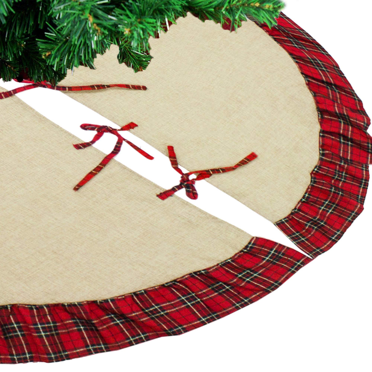 Holiday Tartan Plaid Dazzle Christmas Decorative Tree Skirt