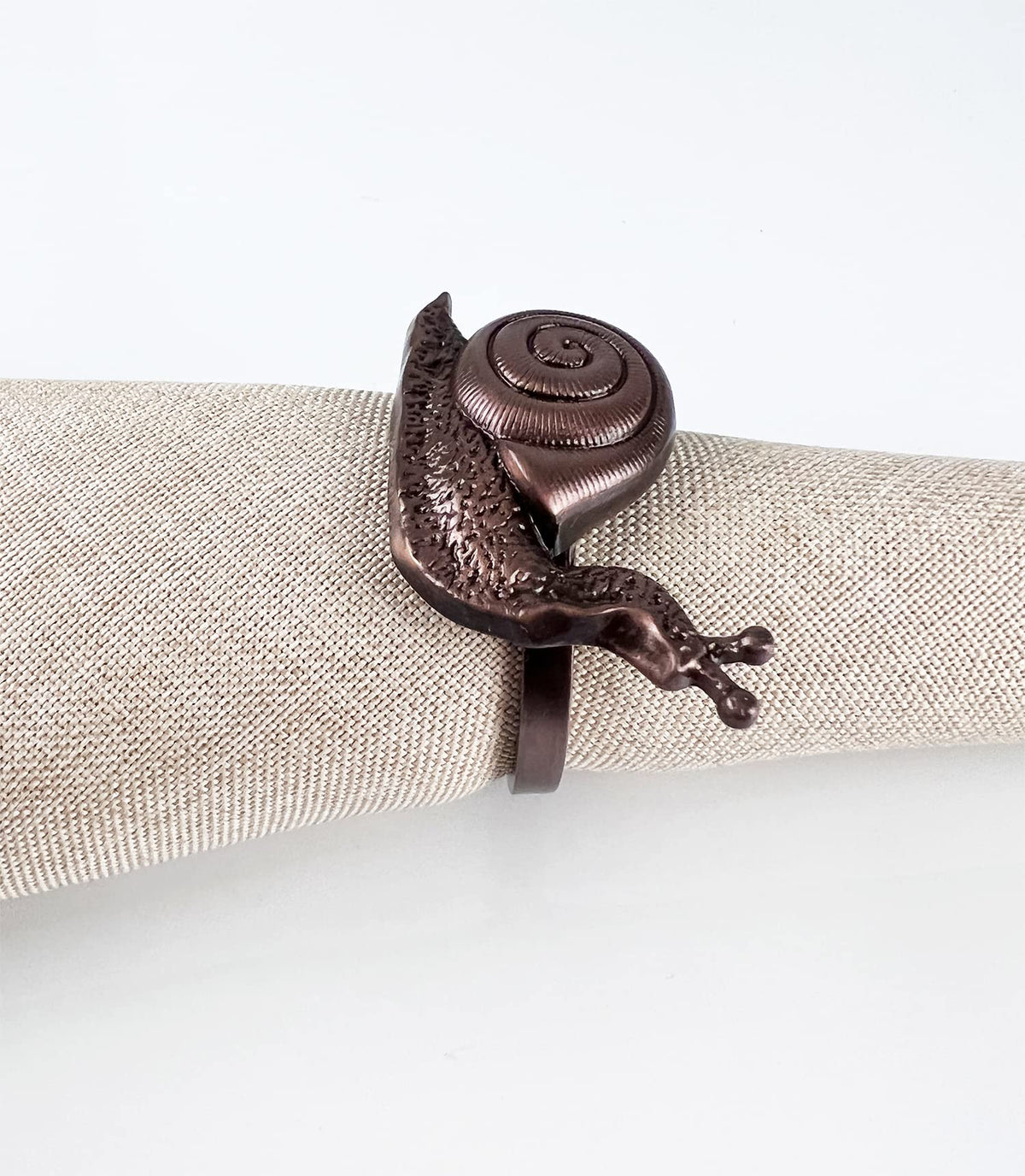 Nature's Touch Snail Metal Napkin Rings