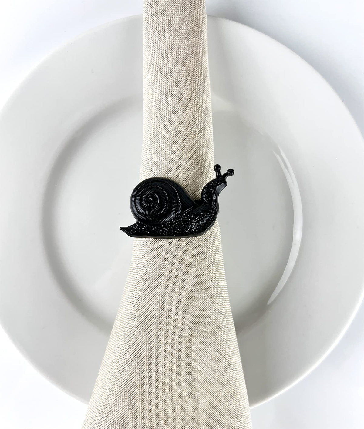 Nature's Touch Snail Metal Napkin Rings
