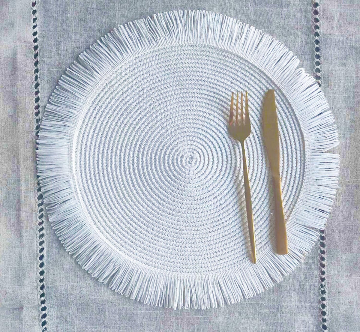 Handwoven Fringe Boho Placemats