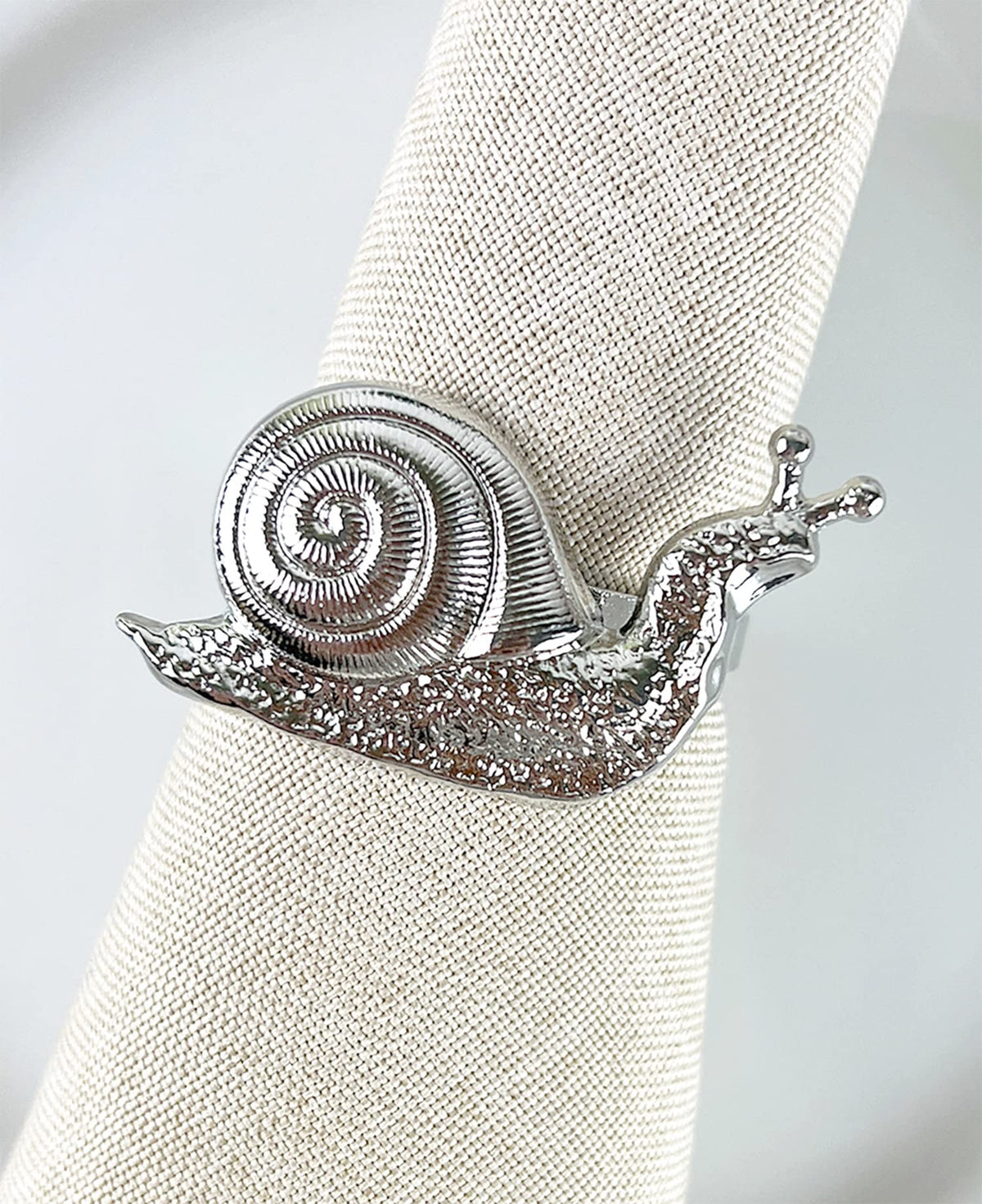 Nature's Touch Snail Metal Napkin Rings
