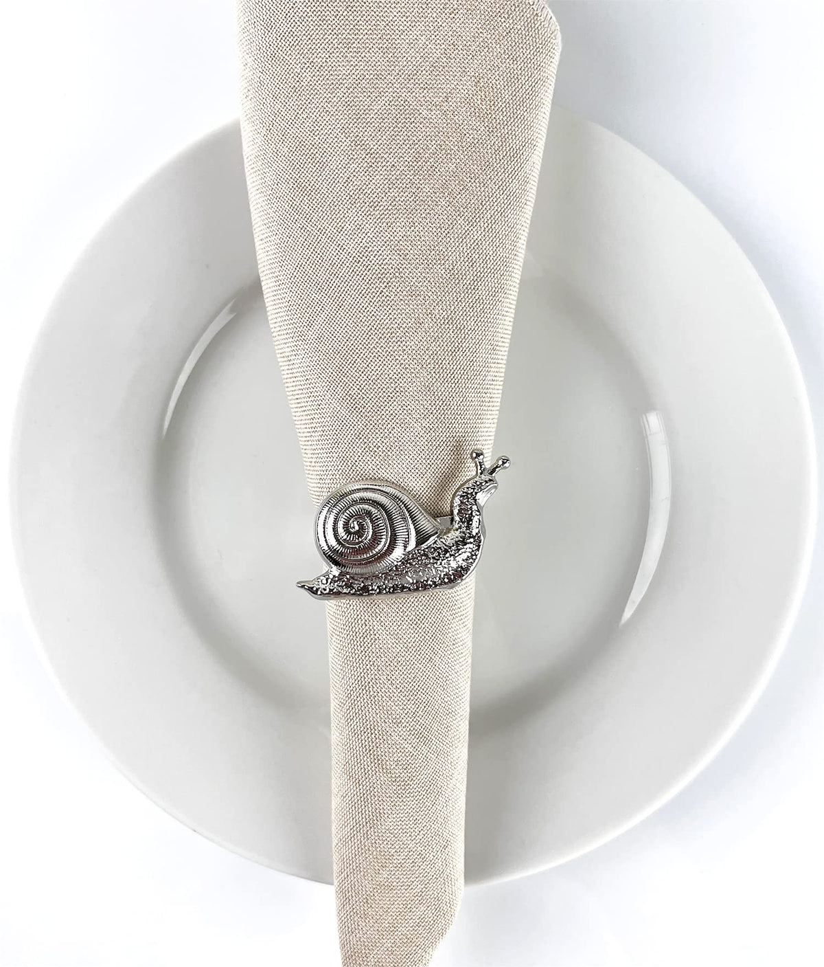 Nature's Touch Snail Metal Napkin Rings