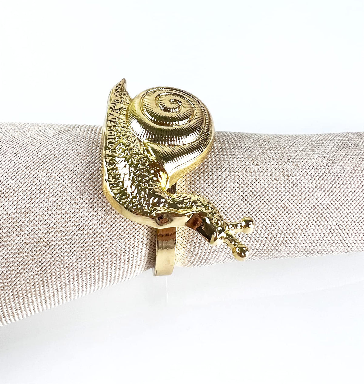 Nature's Touch Snail Metal Napkin Rings