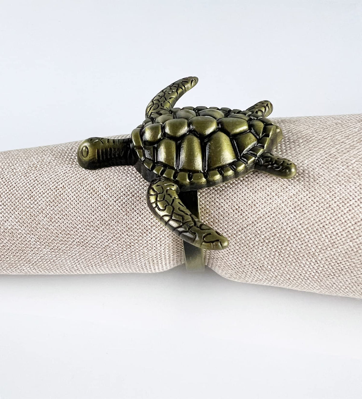 Nature's Touch Sea Turtle Metal Napkin Rings