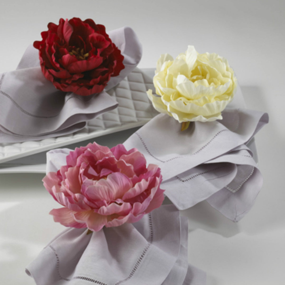 Handmade Peony Napkin Rings